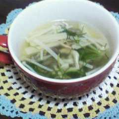 รูปของ おかひじきときのこのスープ