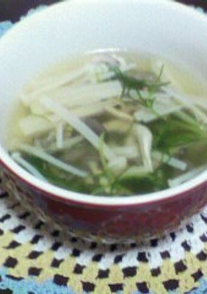 おかひじきときのこのスープ-レシピのメイン写真