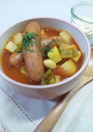 秋ですね☆さつまいものミネストローネ☆-レシピのメイン写真
