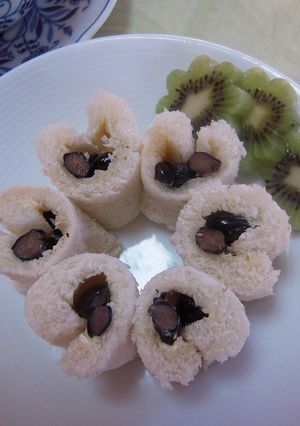 黒豆のハート巻きサンド-レシピのメイン写真