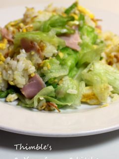 包丁いらず簡単レタスチャーハン♪-レシピのメイン写真