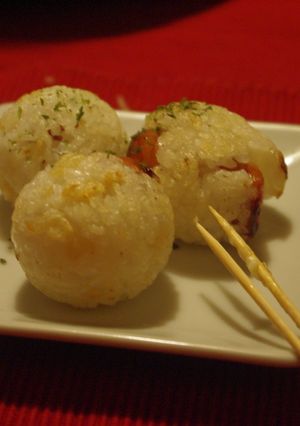 たこ焼きプレートde焼きおにぎり-レシピのメイン写真