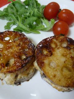 れんこんのはさみ焼き~オートミール入り-レシピのメイン写真
