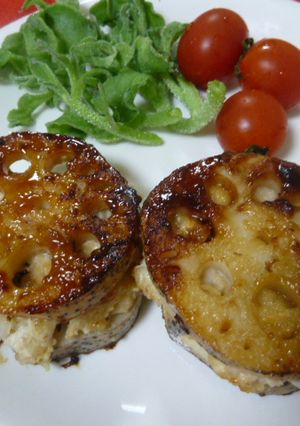 れんこんのはさみ焼き～オートミール入り-レシピのメイン写真
