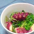 たこと青菜(つまみ菜)の和え物