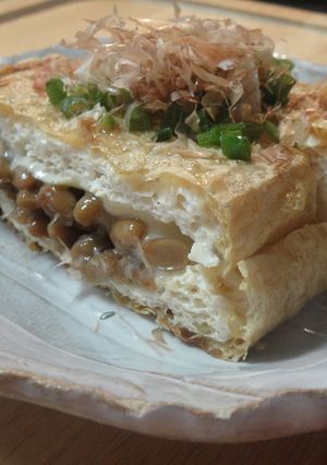 栃尾あぶらあげの納豆はさみ焼き★-レシピのメイン写真