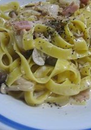 ベビーホタテとベーコンのクリームパスタ-レシピのメイン写真