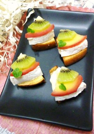 カマンベールでフルーツチーズケーキ風-レシピのメイン写真