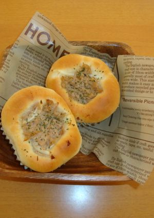 ＨＢで作った生地でツナマヨパン♪-レシピのメイン写真