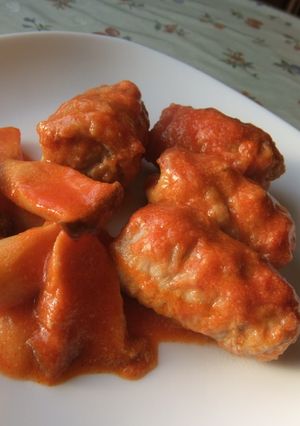 豚肉のチーズ包み★トマトソース煮込み♥-レシピのメイン写真