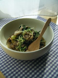 水菜と白菜とろ~り生姜炒め煮-レシピのメイン写真