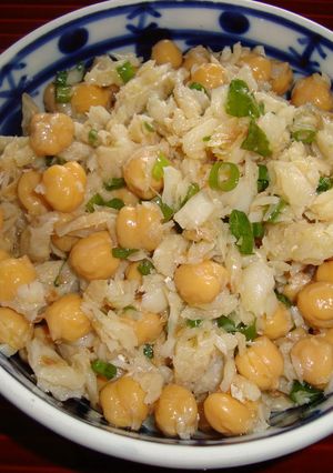 ひよこ豆とバカリャウ（干鱈）のサラダ-レシピのメイン写真