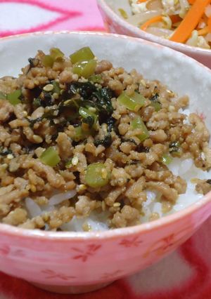 『漬け物豚そぼろ丼』-レシピのメイン写真