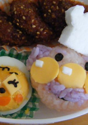 キャラ弁♪　ジャムおじさん♡メロンパンナ-レシピのメイン写真