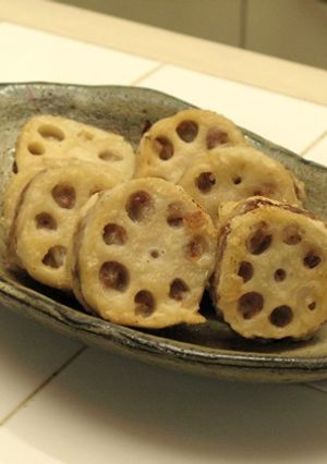居酒屋メニュー★れんこんのはさみ揚げ★-レシピのメイン写真
