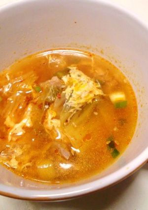 簡単！牛肉ダシダのキムチスープ-レシピのメイン写真