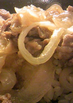 本格的：牛薄切り肉で作る塩牛丼-レシピのメイン写真