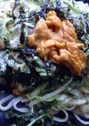 たっぷりウニの稲庭うどん-レシピのメイン写真