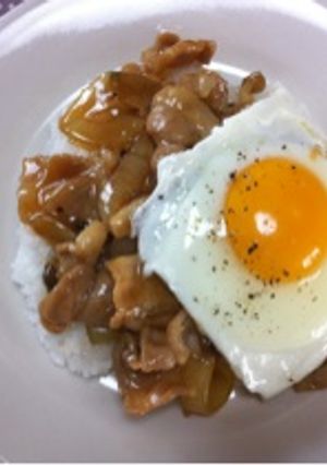 休日の♪簡単生姜焼きランチ～卵のせ♡-レシピのメイン写真