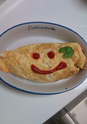 簡単！もやしと、お魚ハンバーグのオムレツ-レシピのメイン写真