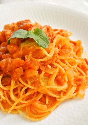 モッツァレラと濃厚トマトソースのパスタ-レシピのメイン写真