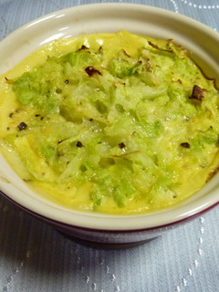 キャベツとひき肉のキッシュ風-レシピのメイン写真