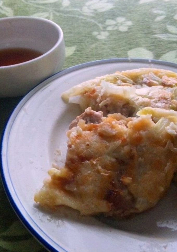 白菜のお好み焼き？明石焼き風に-レシピのメイン写真