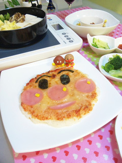 アンパンマンでご飯ピザ♪-レシピのメイン写真
