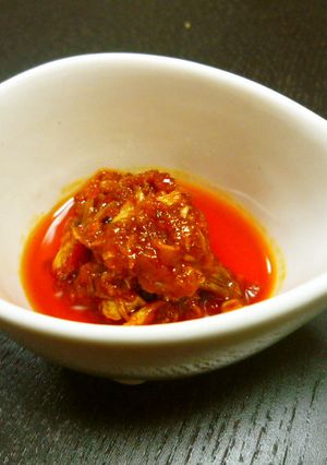 混ぜるだけの桃ラー風、食べるラー油-レシピのメイン写真