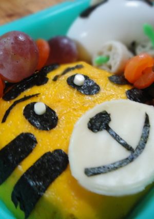 キャラ弁☆しまじろう　たれパンダ　動物園-レシピのメイン写真
