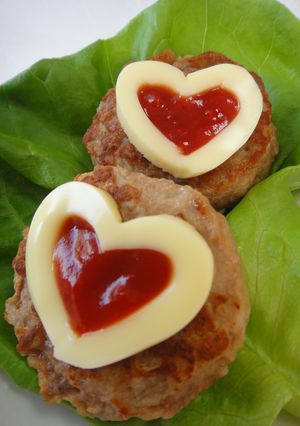 ハンバーグ ✿チーズ♡ケチャップ✿-レシピのメイン写真