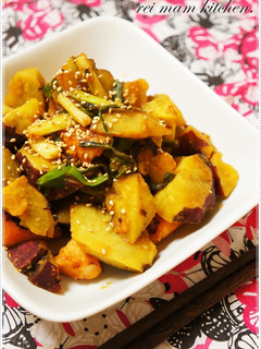 ✿韓国風✧薩摩芋と鶏肉の♡甘辛味噌炒め✿-レシピのメイン写真