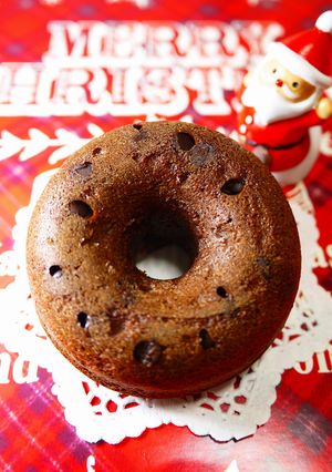 Xmasバレンタイン濃チョコ焼きドーナツ-レシピのメイン写真