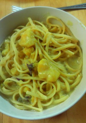 さつま芋のクリーミースープパスタ-レシピのメイン写真