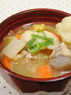 野菜たっぷり!すいとん入り★けんちん汁-レシピのメイン写真