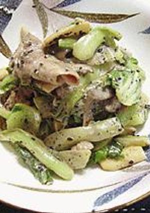ご飯がすすむ！　チンゲンサイとブタ肉のマヨ炒め-レシピのメイン写真