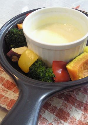 ★タジンで豆乳チーズフォンデュ★-レシピのメイン写真