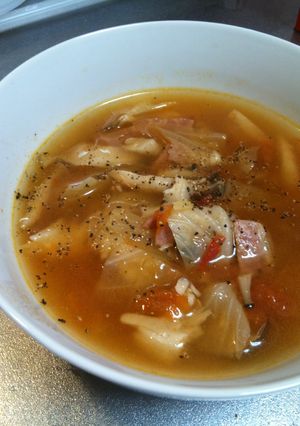 ダイエット！ミネストローネ風舞茸スープ-レシピのメイン写真
