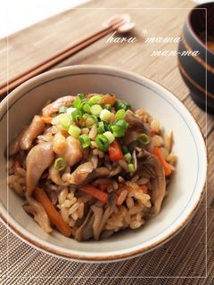 鶏と舞茸のつやピカ。.:*炊き込みご飯✿-レシピのメイン写真