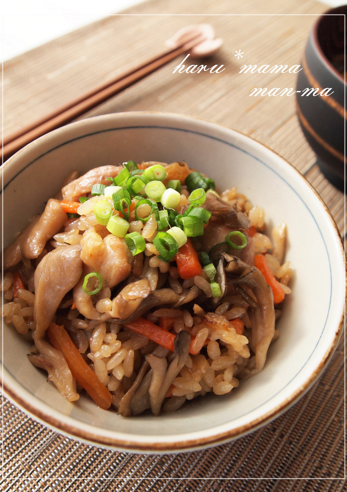 鶏と舞茸のつやピカ｡.:*炊き込みご飯✿-レシピのメイン写真