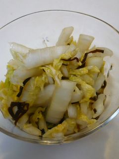 簡単塩こぶ白菜漬け-レシピのメイン写真