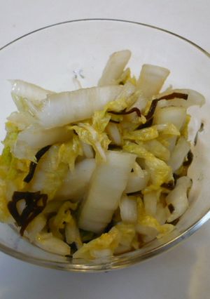 簡単塩こぶ白菜漬け-レシピのメイン写真