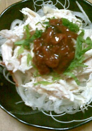 ササミの香味梅肉♪-レシピのメイン写真