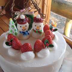 รูปของ スノーマンのクリスマスケーキ