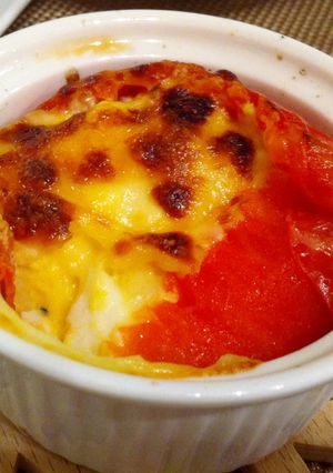 卵のタルタル詰めトマトのオーブン焼き-レシピのメイン写真