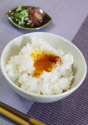 ２度楽しい！しょう油漬け卵黄のっけごはん-レシピのメイン写真