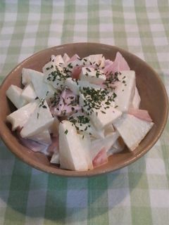 りんごとハムだけdeサラダ-レシピのメイン写真