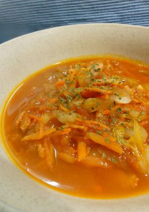 しょうがでポカポカ★白菜のトマトスープ-レシピのメイン写真