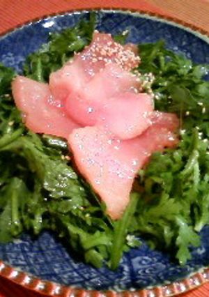 マグロと春菊のナムル風サラダ☆-レシピのメイン写真