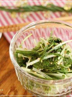 *水菜の辛子ゴマ和え*-レシピのメイン写真